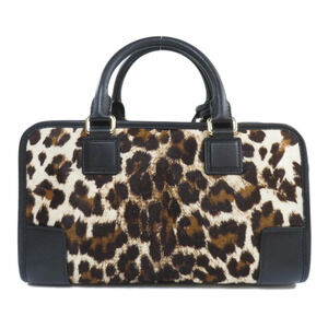 Loewe Leather Hair Amazona Calf Leopard Handbag